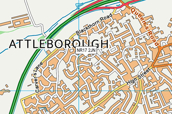 NR17 2JN map - OS VectorMap District (Ordnance Survey)