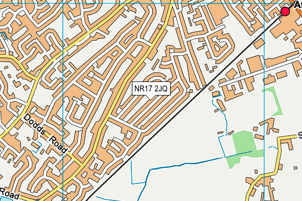 NR17 2JQ map - OS VectorMap District (Ordnance Survey)