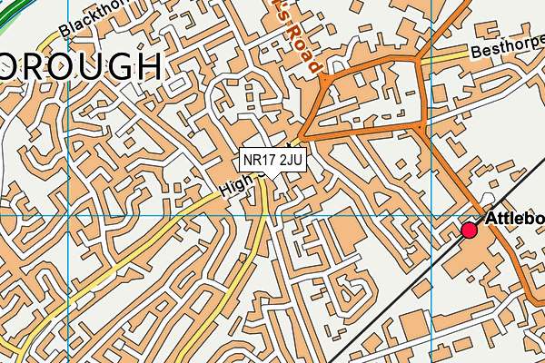 NR17 2JU map - OS VectorMap District (Ordnance Survey)
