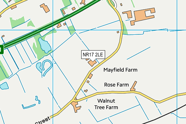 NR17 2LE map - OS VectorMap District (Ordnance Survey)