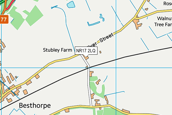 NR17 2LQ map - OS VectorMap District (Ordnance Survey)