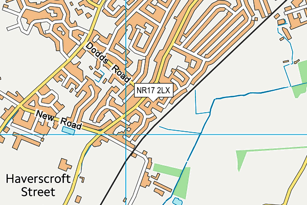 NR17 2LX map - OS VectorMap District (Ordnance Survey)