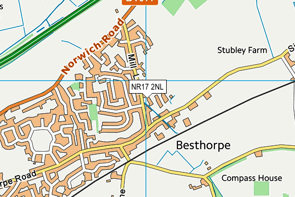 NR17 2NL map - OS VectorMap District (Ordnance Survey)