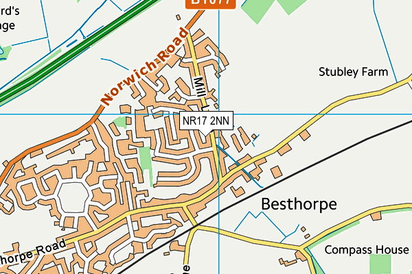 NR17 2NN map - OS VectorMap District (Ordnance Survey)