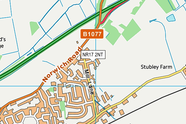 NR17 2NT map - OS VectorMap District (Ordnance Survey)