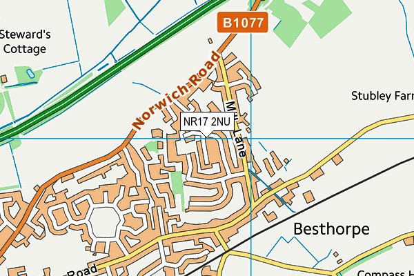 NR17 2NU map - OS VectorMap District (Ordnance Survey)