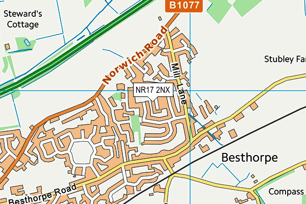 NR17 2NX map - OS VectorMap District (Ordnance Survey)