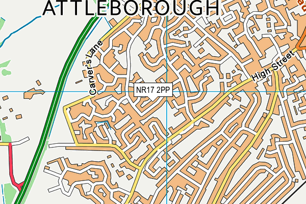 NR17 2PP map - OS VectorMap District (Ordnance Survey)