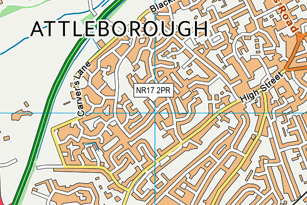 NR17 2PR map - OS VectorMap District (Ordnance Survey)