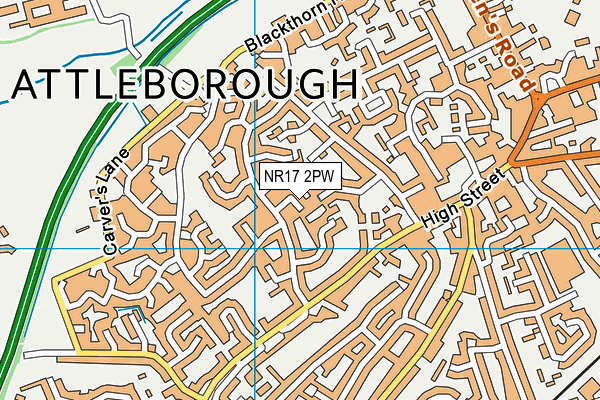 NR17 2PW map - OS VectorMap District (Ordnance Survey)