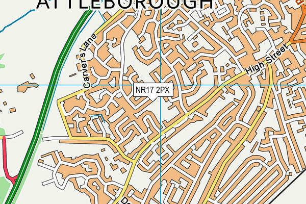 NR17 2PX map - OS VectorMap District (Ordnance Survey)