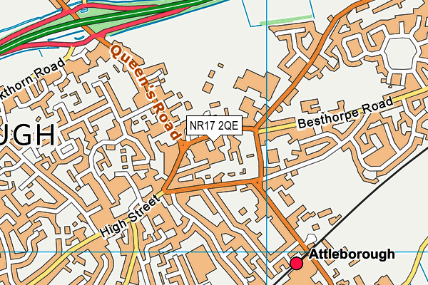 NR17 2QE map - OS VectorMap District (Ordnance Survey)