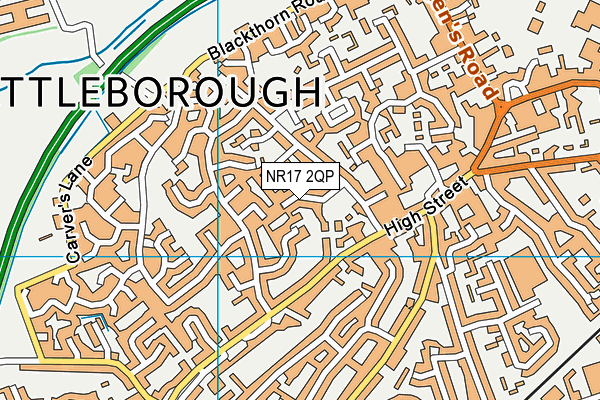 NR17 2QP map - OS VectorMap District (Ordnance Survey)