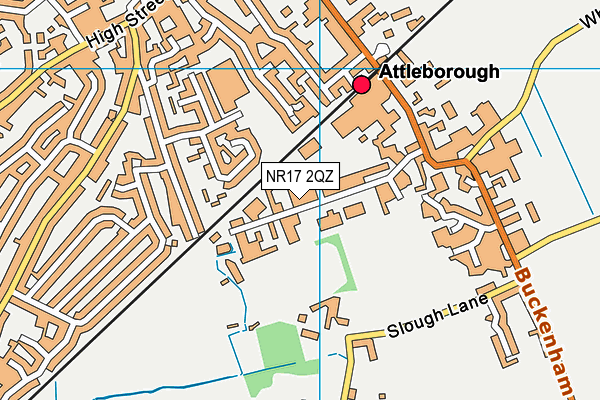 Nr Health And Fitness (Attleborough) map (NR17 2QZ) - OS VectorMap District (Ordnance Survey)