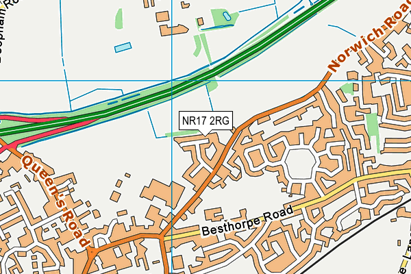 NR17 2RG map - OS VectorMap District (Ordnance Survey)