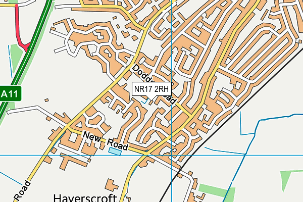 NR17 2RH map - OS VectorMap District (Ordnance Survey)