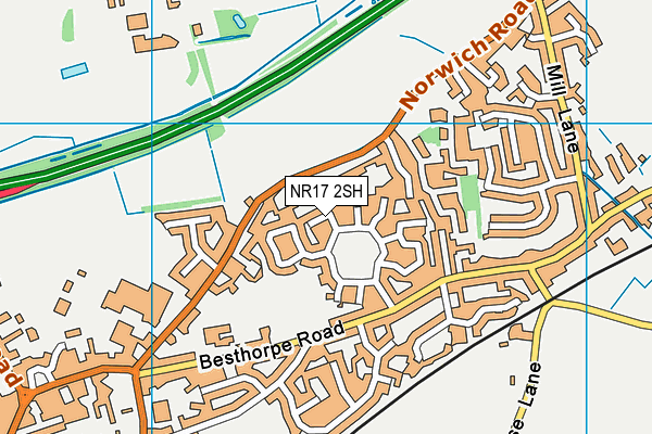 NR17 2SH map - OS VectorMap District (Ordnance Survey)