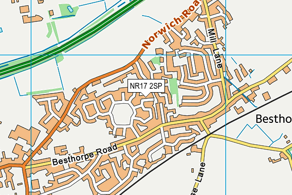 NR17 2SP map - OS VectorMap District (Ordnance Survey)