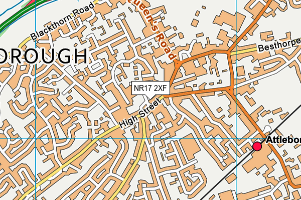 NR17 2XF map - OS VectorMap District (Ordnance Survey)