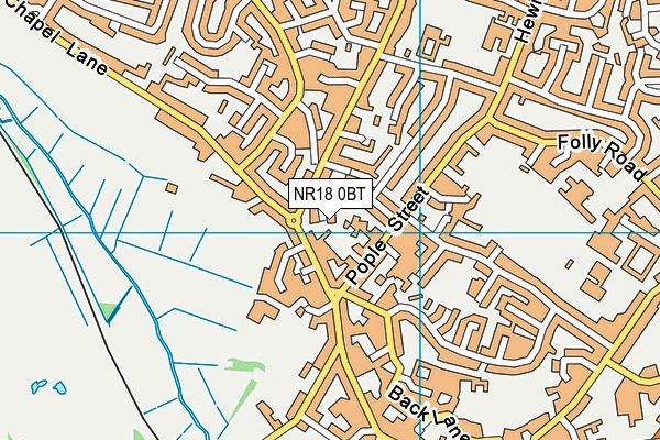 NR18 0BT map - OS VectorMap District (Ordnance Survey)