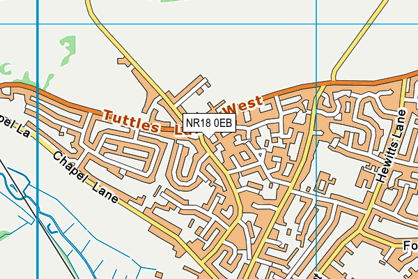 NR18 0EB map - OS VectorMap District (Ordnance Survey)