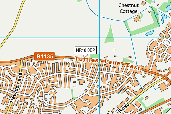 NR18 0EP map - OS VectorMap District (Ordnance Survey)