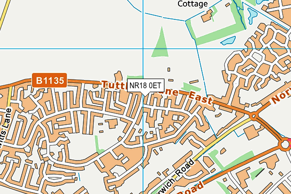 NR18 0ET map - OS VectorMap District (Ordnance Survey)