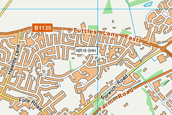 NR18 0HH map - OS VectorMap District (Ordnance Survey)