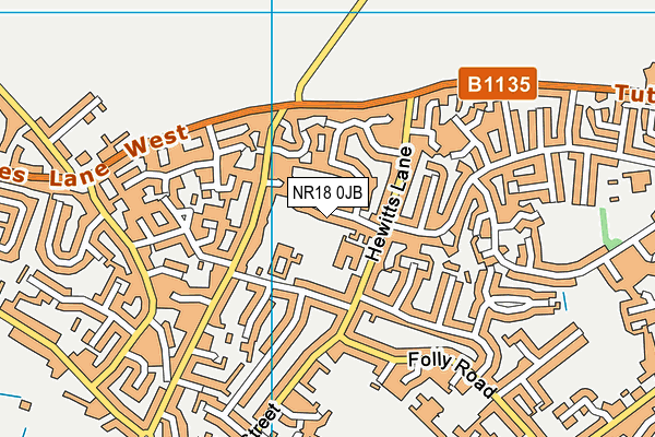NR18 0JB map - OS VectorMap District (Ordnance Survey)