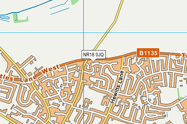 NR18 0JQ map - OS VectorMap District (Ordnance Survey)