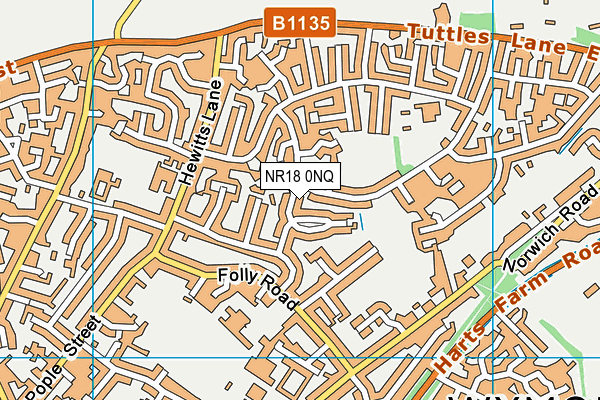 NR18 0NQ map - OS VectorMap District (Ordnance Survey)