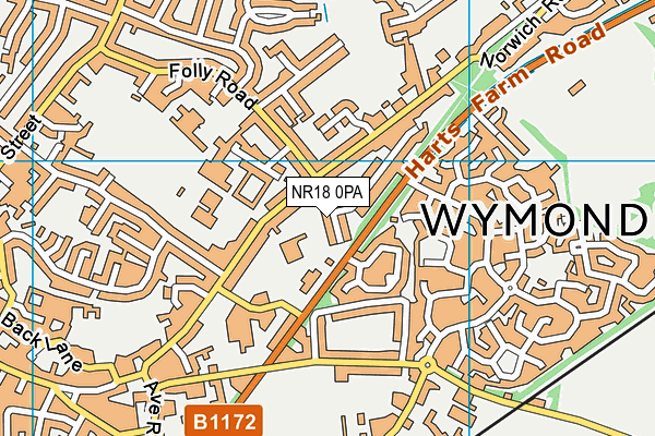 NR18 0PA map - OS VectorMap District (Ordnance Survey)