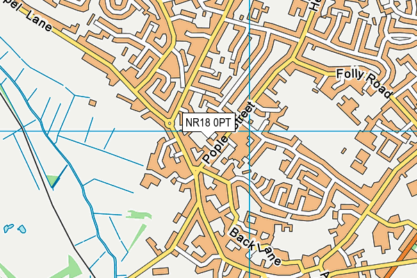NR18 0PT map - OS VectorMap District (Ordnance Survey)
