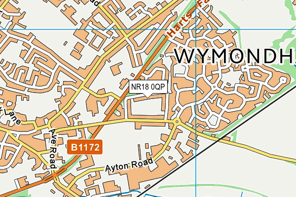 NR18 0QP map - OS VectorMap District (Ordnance Survey)