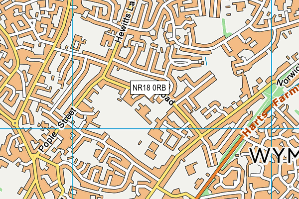 NR18 0RB map - OS VectorMap District (Ordnance Survey)