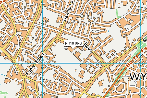 NR18 0RG map - OS VectorMap District (Ordnance Survey)