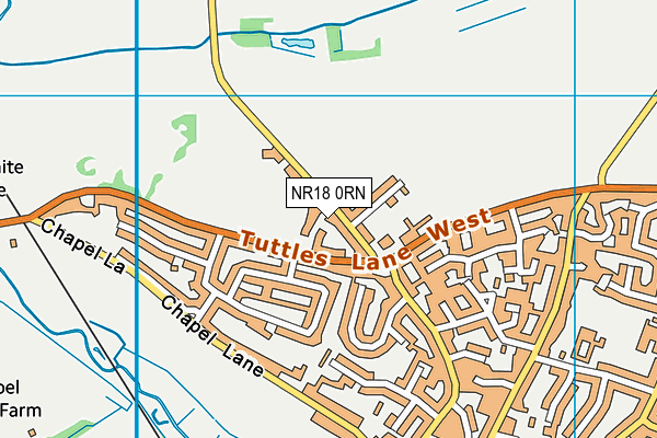 NR18 0RN map - OS VectorMap District (Ordnance Survey)