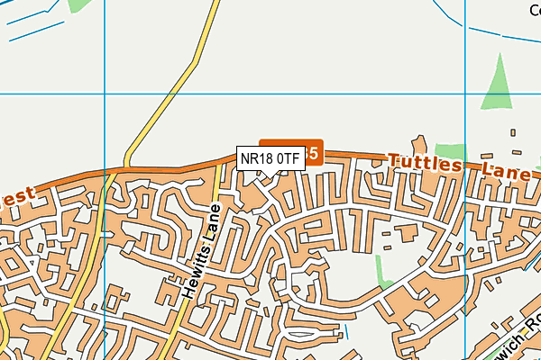 NR18 0TF map - OS VectorMap District (Ordnance Survey)