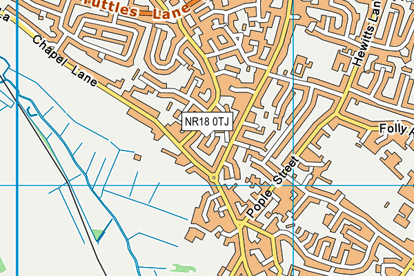 NR18 0TJ map - OS VectorMap District (Ordnance Survey)