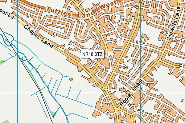 NR18 0TZ map - OS VectorMap District (Ordnance Survey)