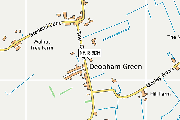 NR18 9DH map - OS VectorMap District (Ordnance Survey)