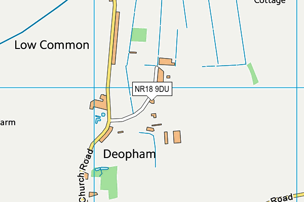 NR18 9DU map - OS VectorMap District (Ordnance Survey)