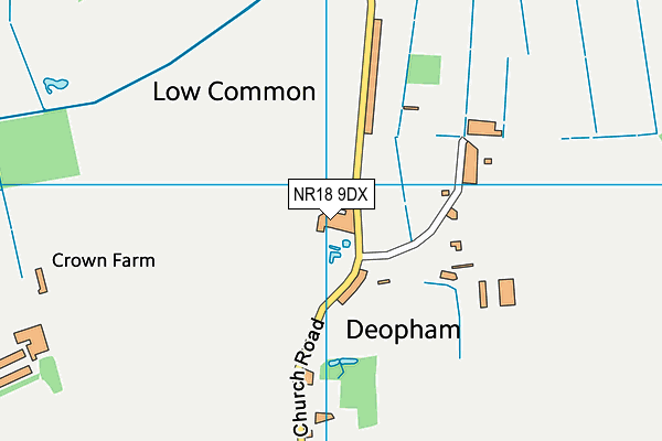 NR18 9DX map - OS VectorMap District (Ordnance Survey)