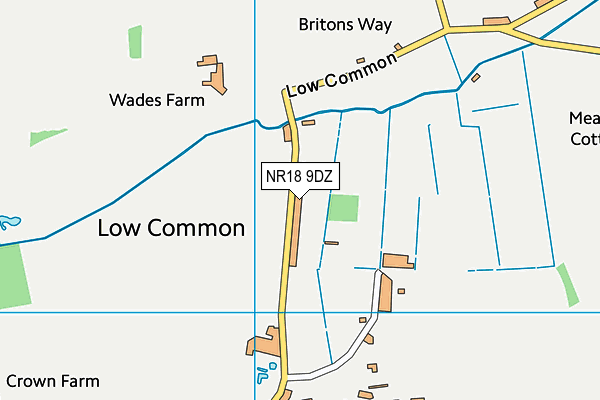 NR18 9DZ map - OS VectorMap District (Ordnance Survey)
