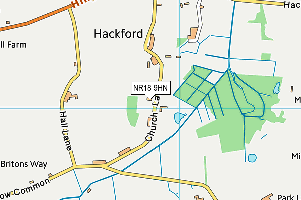 NR18 9HN map - OS VectorMap District (Ordnance Survey)