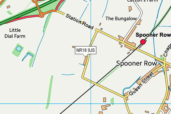 NR18 9JS map - OS VectorMap District (Ordnance Survey)