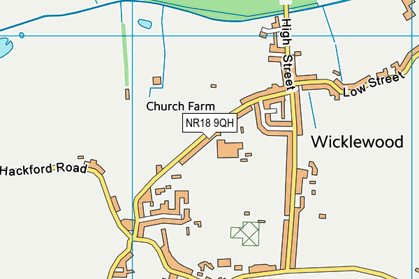 NR18 9QH map - OS VectorMap District (Ordnance Survey)