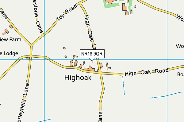 NR18 9QR map - OS VectorMap District (Ordnance Survey)