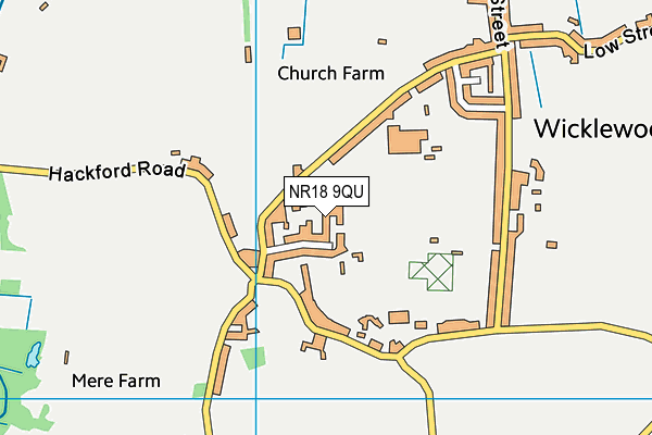NR18 9QU map - OS VectorMap District (Ordnance Survey)