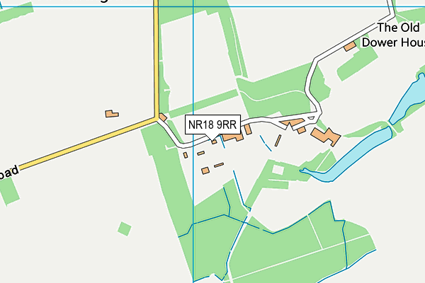 NR18 9RR map - OS VectorMap District (Ordnance Survey)